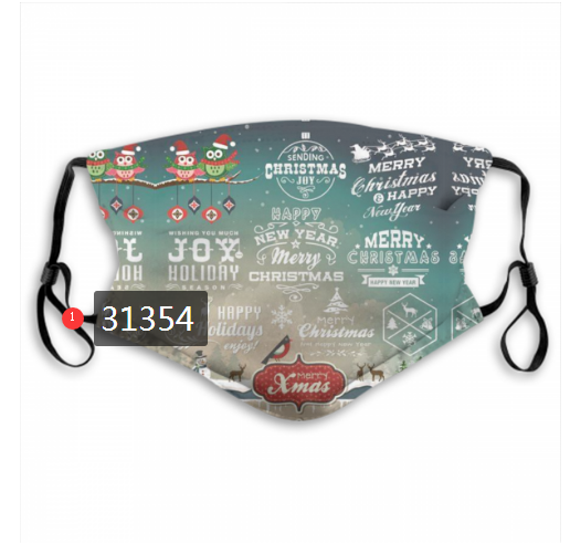 2020 Merry Christmas Dust mask with filter 69